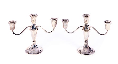 PAIR OF STERLING SILVER CANDLESTICKS34 57 37d891