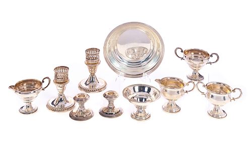 10 PIECES OF STERLING SILVER HOLLOWARE46 52 37d892