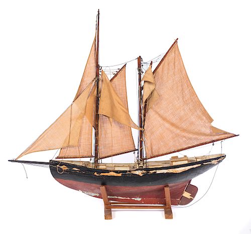 EARLY POND YACHT SHIPS MODEL FOLK 37d8da