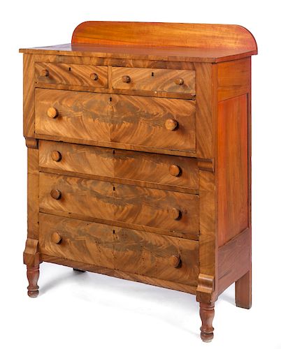 MAHOGANY EMPIRE CHEST OF DRAWERSGood