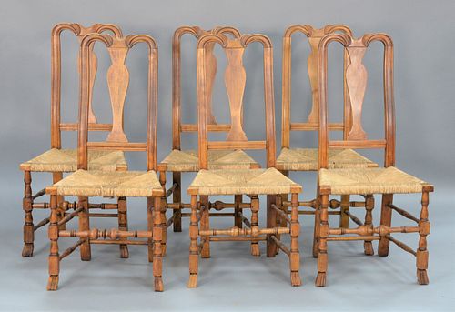 SET OF SIX QUEEN ANNE SIDE CHAIRS 37b1e3