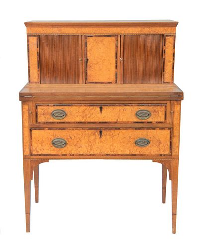 FEDERAL MAHOGANY TAMBOUR DESK IN 37b1e4