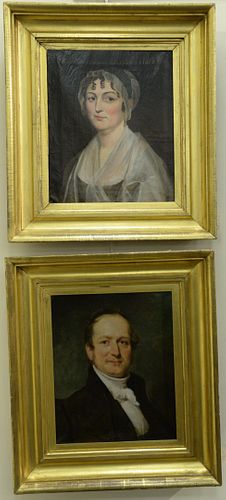 PAIR OF PORTRAITS OF DR AND MRS THOMAS 37b1fa