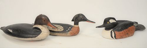 THREE MERGANSER DECOYS TO INCLUDE 37b207