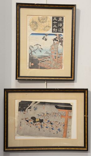 TWO JAPANESE WOODBLOCK PRINTS TO