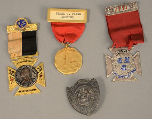 FOUR CONNECTICUT MEDALS, THREE