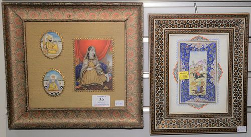 FOUR MINIATURE PAINTINGS EACH 37b23f