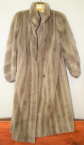 TAN REVERSIBLE SHEARED MINK COAT Tan 37b25a