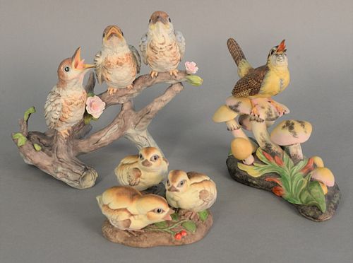 THREE BOEHM PORCELAIN SCULPTURES