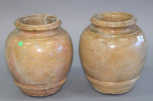 PAIR OF LARGE STONE URNS HT 12 Pair 37b294