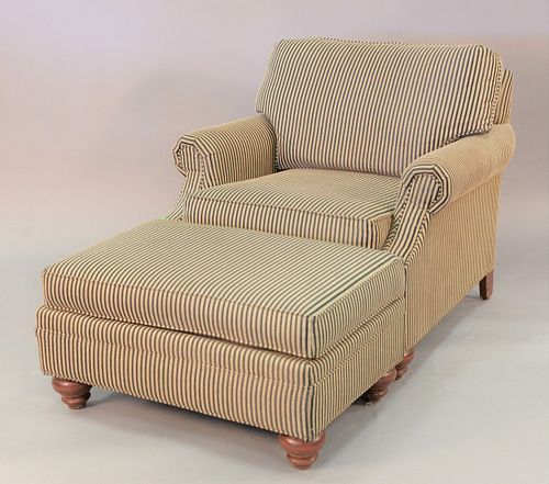 ETHAN ALLEN EARLY CHAIR AND OTTOMAN Ethan 37b302