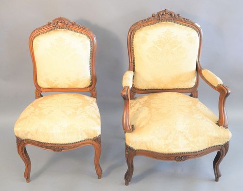 SET OF SIX LOUIS XV STYLE ARMCHAIRS 37b321