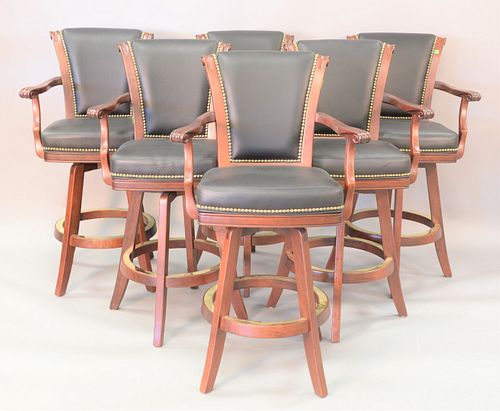 SIX MIKHAIL DARAFEEV SWIVEL BAR STOOLS