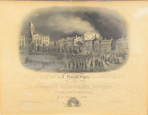 19TH C. CERTIFICATE, FIREMAN'S