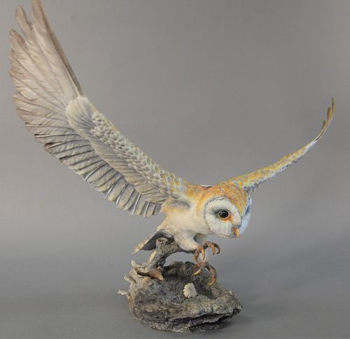 BOEHM BARN OWL WITH OUTSTRETCHED WINGS,