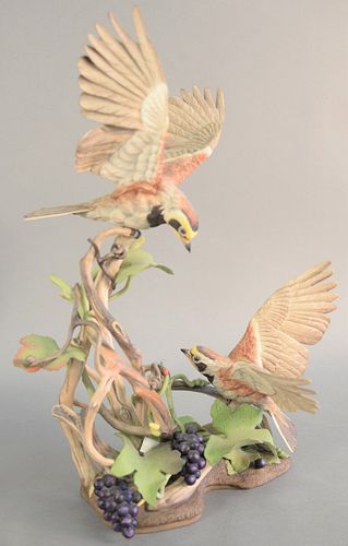 BOEHM HORNED LARK PORCELAIN SCULPTURE 37b373