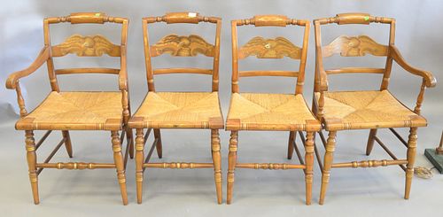 SET OF FOUR HITCHCOCK CHAIRS WITH 37b378