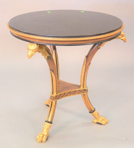 GRANITE TOP TABLE WITH GILT EAGLE