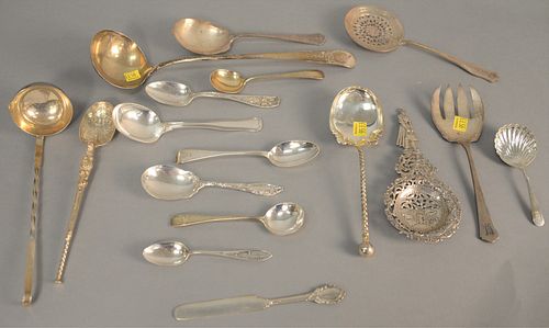 STERLING SPOON LOT WITH LADLES