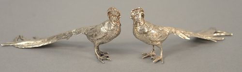 PAIR SILVER PHEASANTS WITH REMOVABLE 37b418