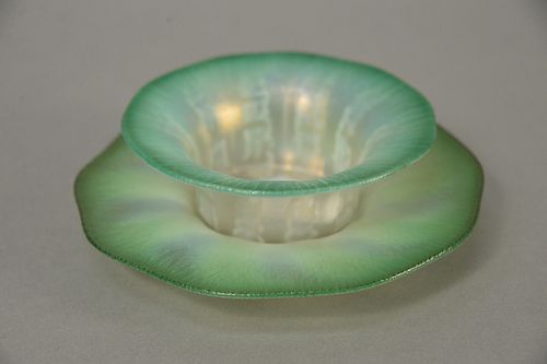 TIFFANY FAVRILE BOWL AND TRAY,