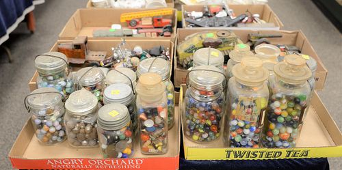 TWO TRAY LOTS OF JARS OF VARIOUS 37b459
