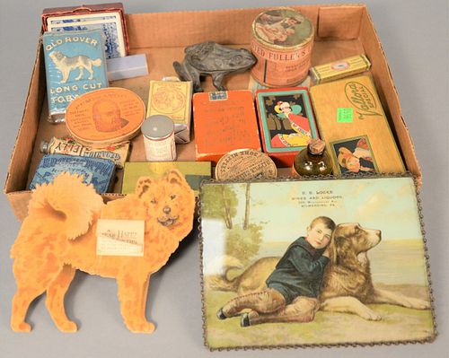 TRAY LOT WITH ADVERTISING AND ASSORTED