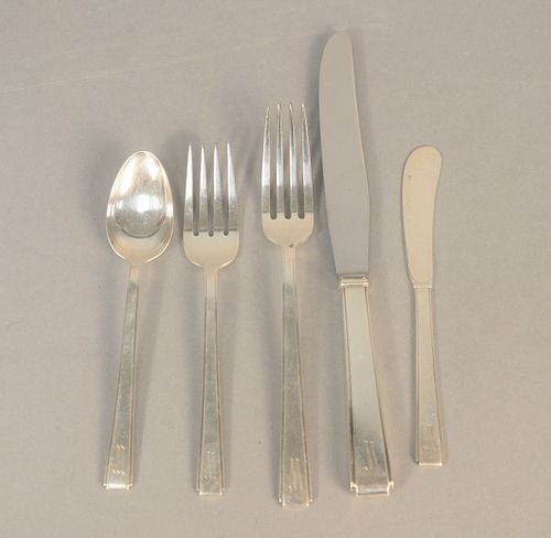 FIFTY-FIVE PIECE STERLING SILVER FLATWARE