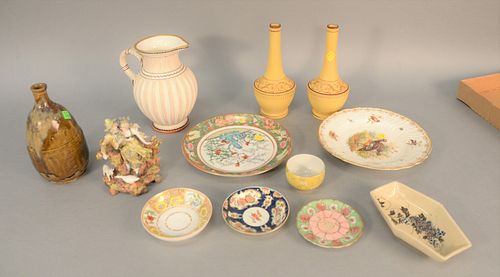 TWO TRAY LOTS OF PORCELAIN AND 37b4ff