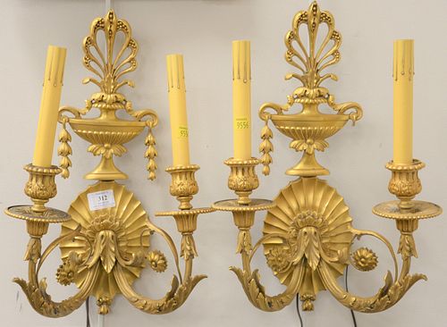 PAIR OF CALDWELL BRONZE SCONCES