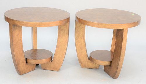 PAIR OF CONTEMPORARY SIDE TABLES  37b52f