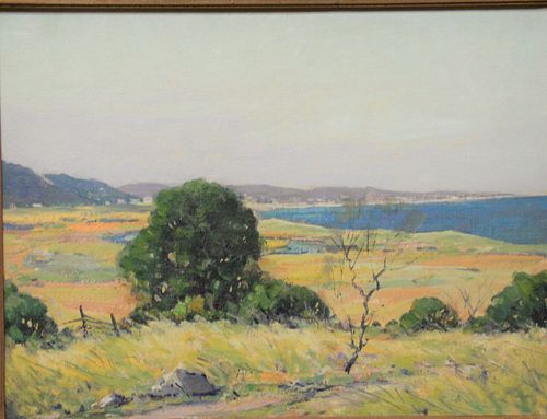 JOHN ENSOR (1905 - 1995), OIL ON BOARD,