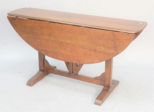 CHERRY DROP-LEAF TABLE WITH TRESSEL