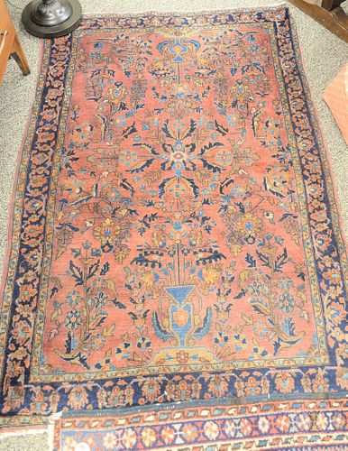 TWO RUGS TO INCLUDE SAROUK ORIENTAL