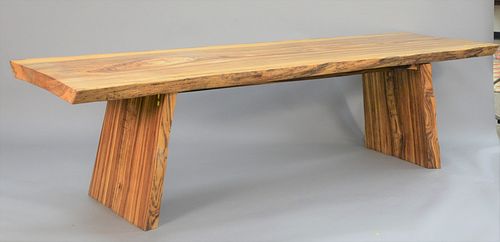 EXOTIC FREE-EDGE WOOD SLAB DINING