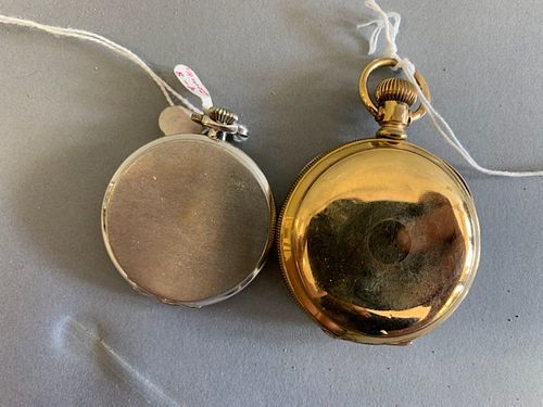 TWO POCKET WATCHES TO INCLUDE BLACK 37b5d2