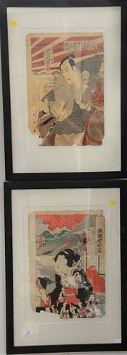 FOUR JAPANESE COLORED WOODBLOCK 37b5ef