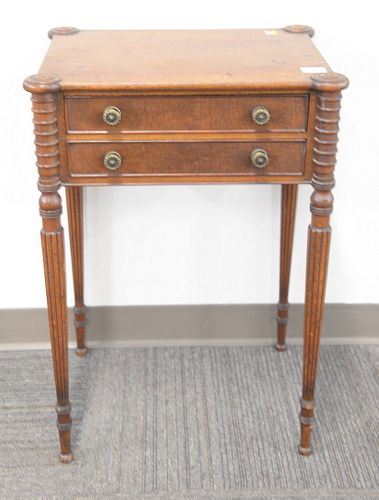 SHERATON MAHOGANY TWO DRAWER STAND