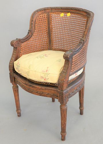 LOUIS XVI STYLE ARMCHAIR WITH CANE