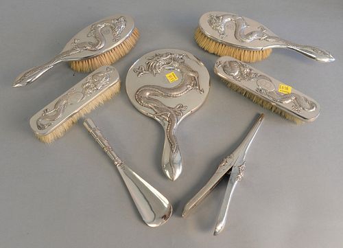 SEVEN PIECE CHINESES SILVER DRESSER 37b66e