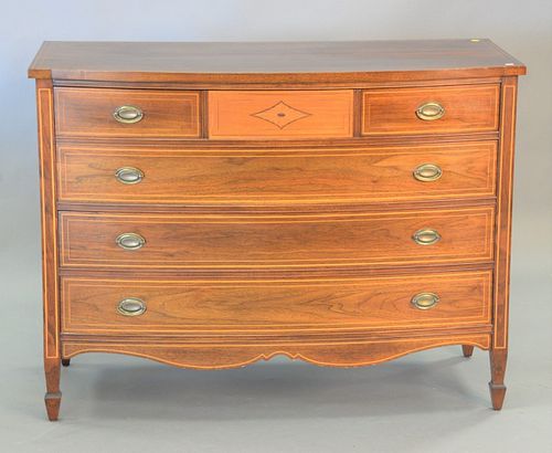 MAHOGANY INLAID FOUR-DRAWER CHEST.