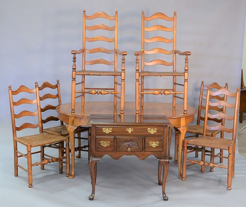 TEN PIECE DINING SET TO INCLUDE OVAL