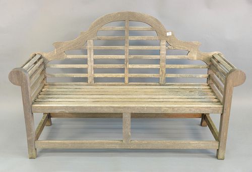 OUTDOOR TEAK BENCH HAVING ARCH