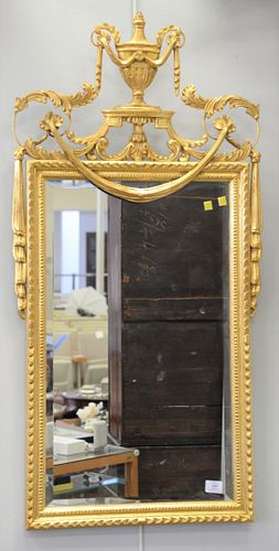 LA BARGE GILT MIRROR WITH CARVED