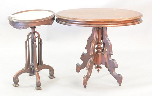 TWO OVAL VICTORIAN TABLES WITH 37b6bb