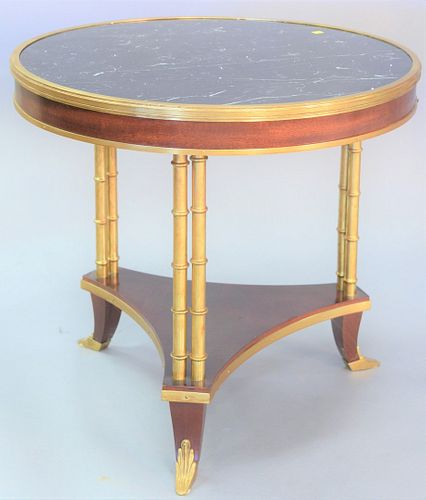 MARBLE TOP CENTER TABLE HAVING