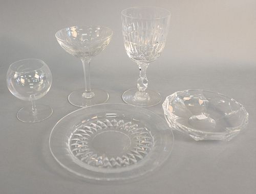 VAL ST. LAMBERT GLASSWARE, 22 PIECES,