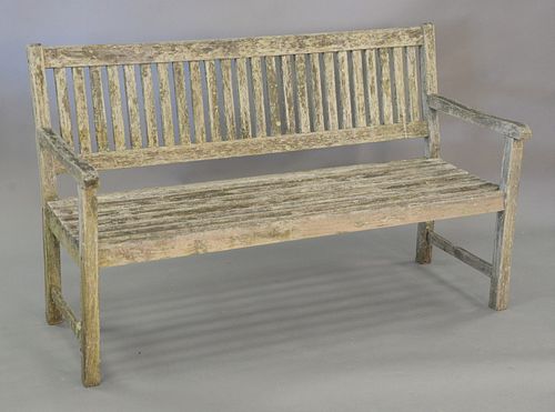 OUTDOOR TEAK BENCH, LG. 59".Outdoor