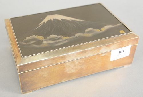 JAPANESE SILVER BOX, SILVER HAVING