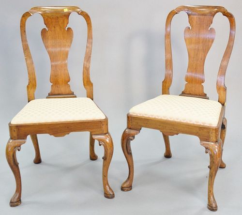 SET OF SIX WALNUT QUEEN ANNE STYLE